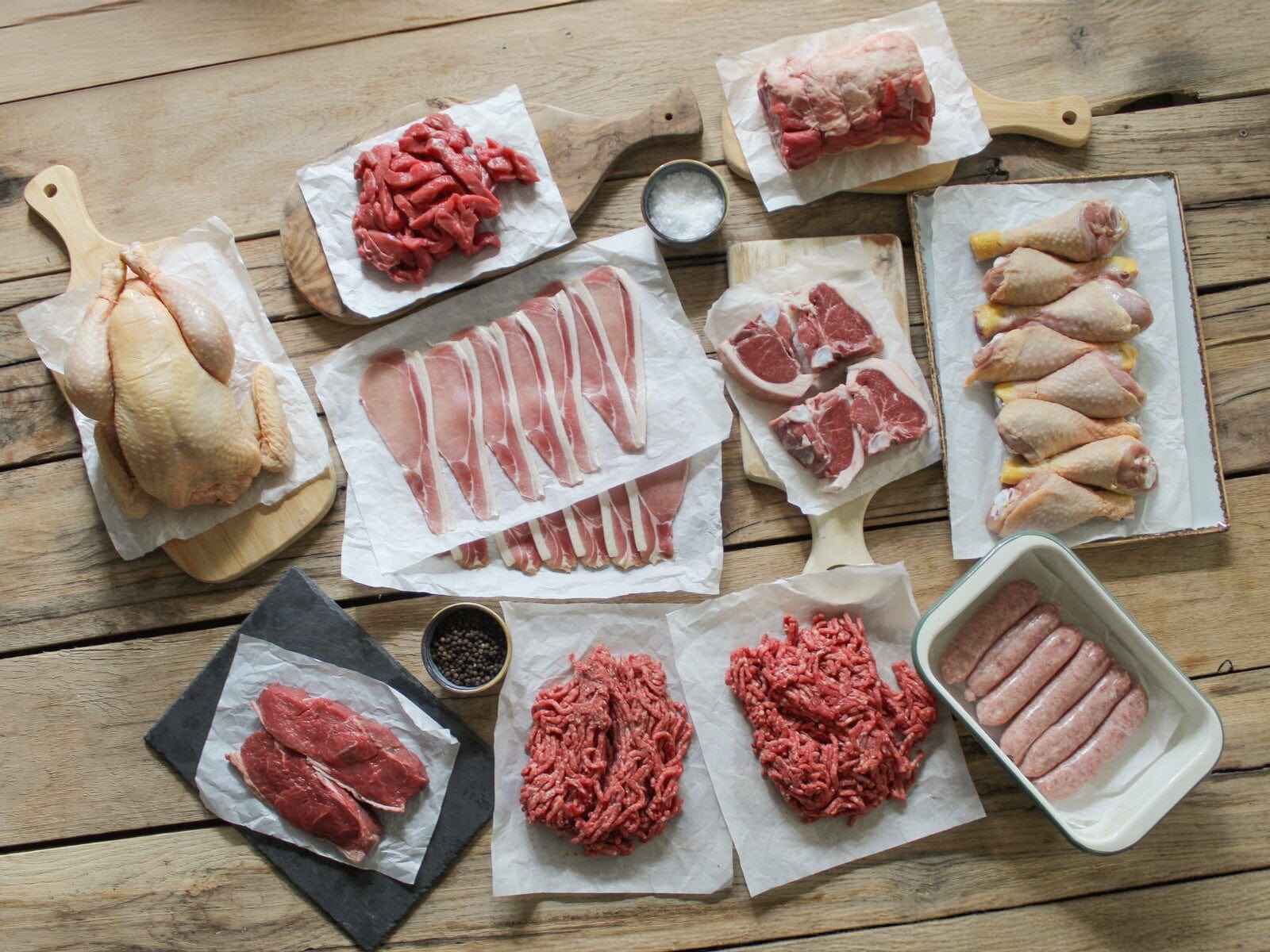 Eversfield Organic Meat and Fish Selection Box Family Favourites Organic Meat Box Box