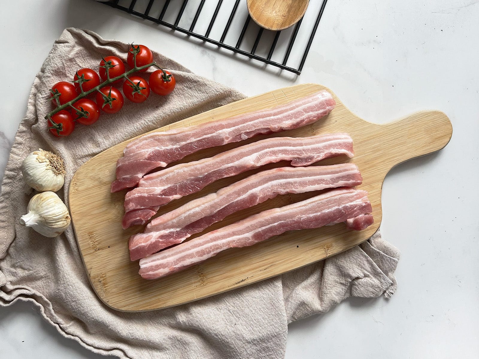 Eversfield Organic Pork Organic Pork Belly Strips 500g
